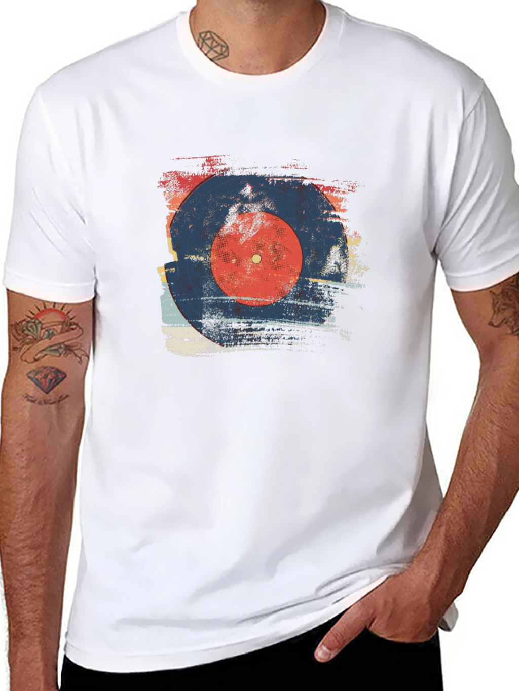Retro Vinyl Record Graphic Tee