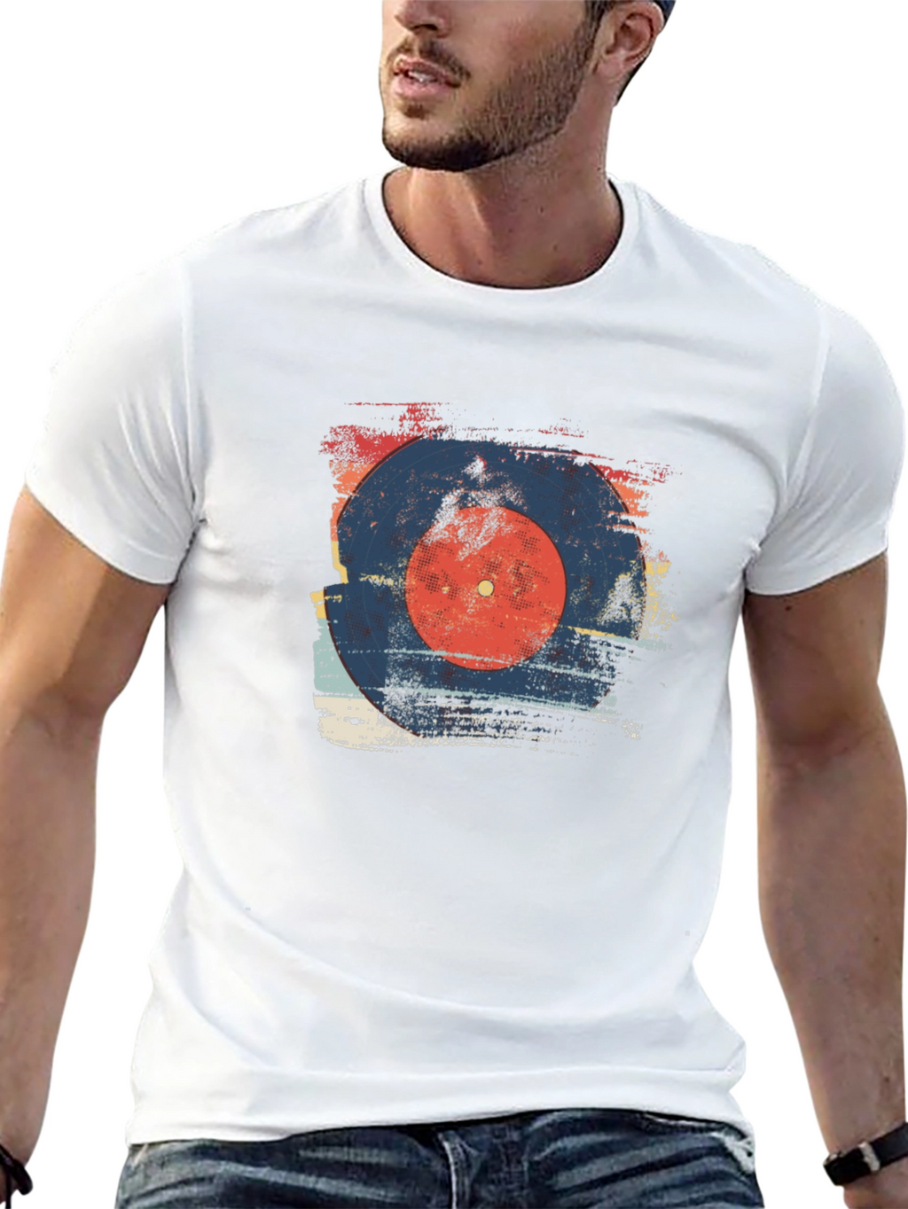 Retro Vinyl Record Graphic Tee