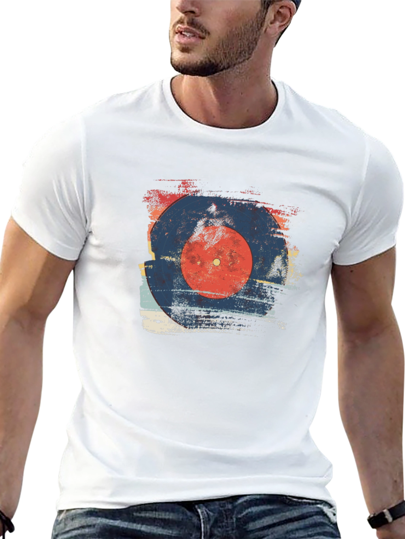 Retro Vinyl Record Graphic Tee