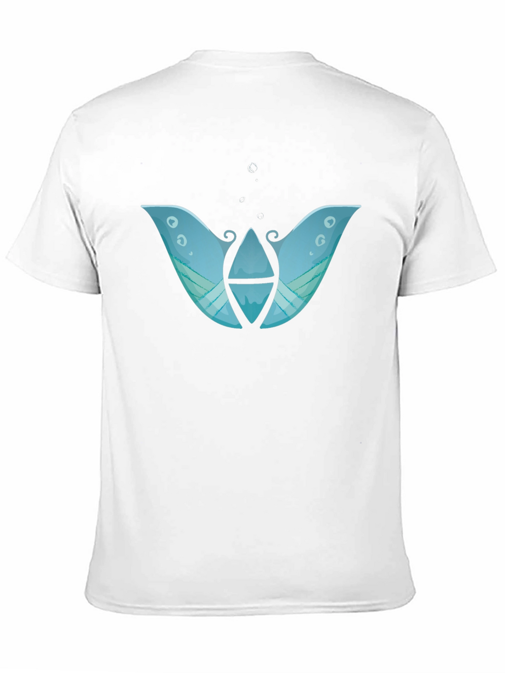 Abstract Blue Graphic Print Black T-Shirt