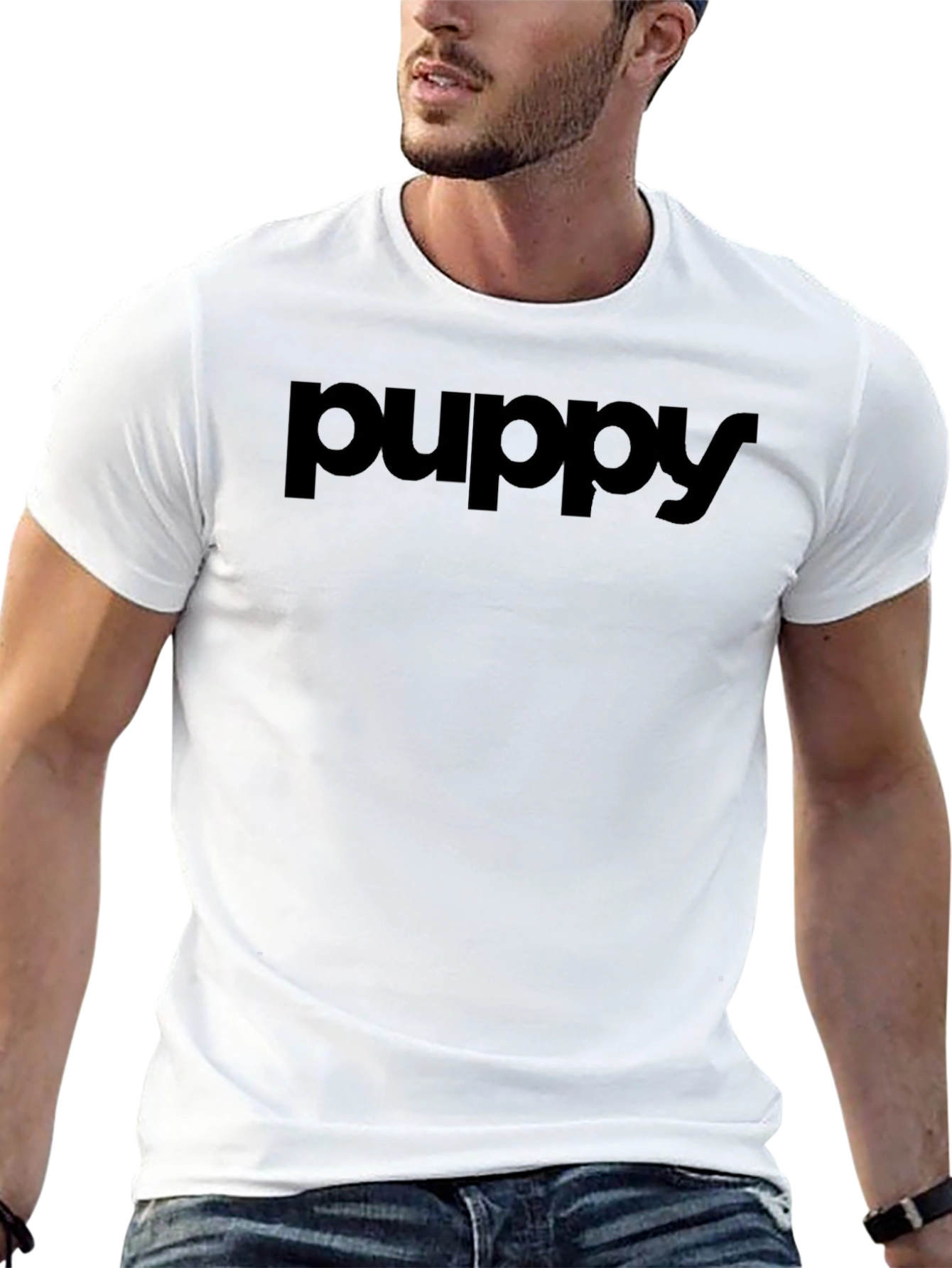 Puppy Black T-Shirt - Casual Style