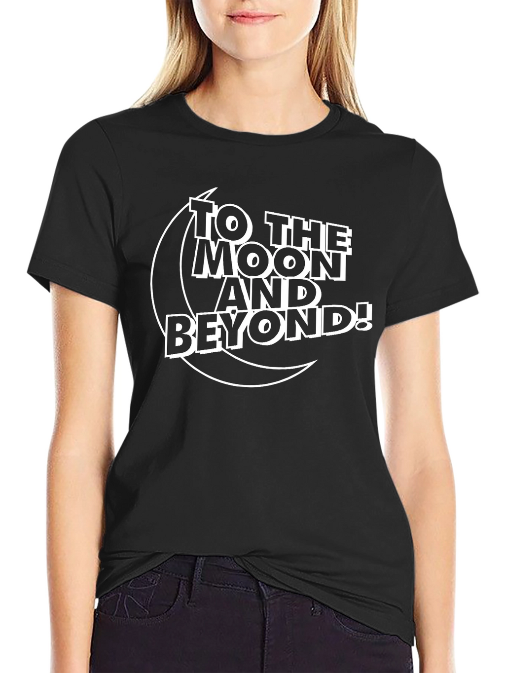 To the Moon and Beyond Black T-Shirt
