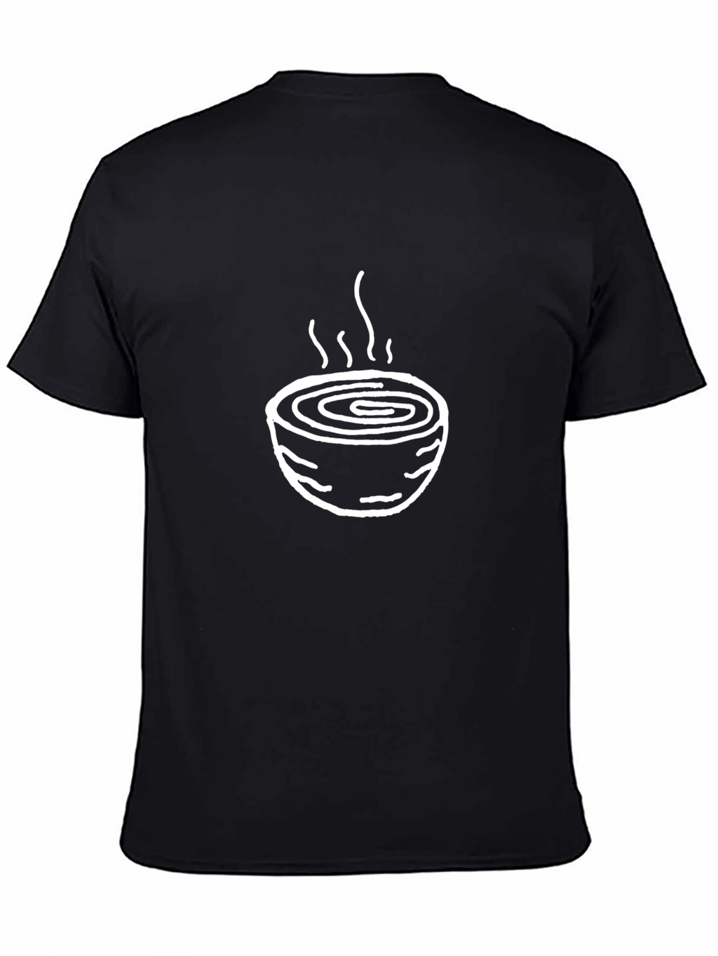 Unique Bowl Graphic Tee - Black Cotton T-Shirt