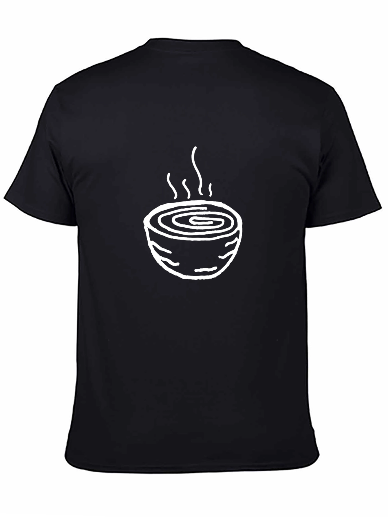 Unique Bowl Graphic Tee - Black Cotton T-Shirt