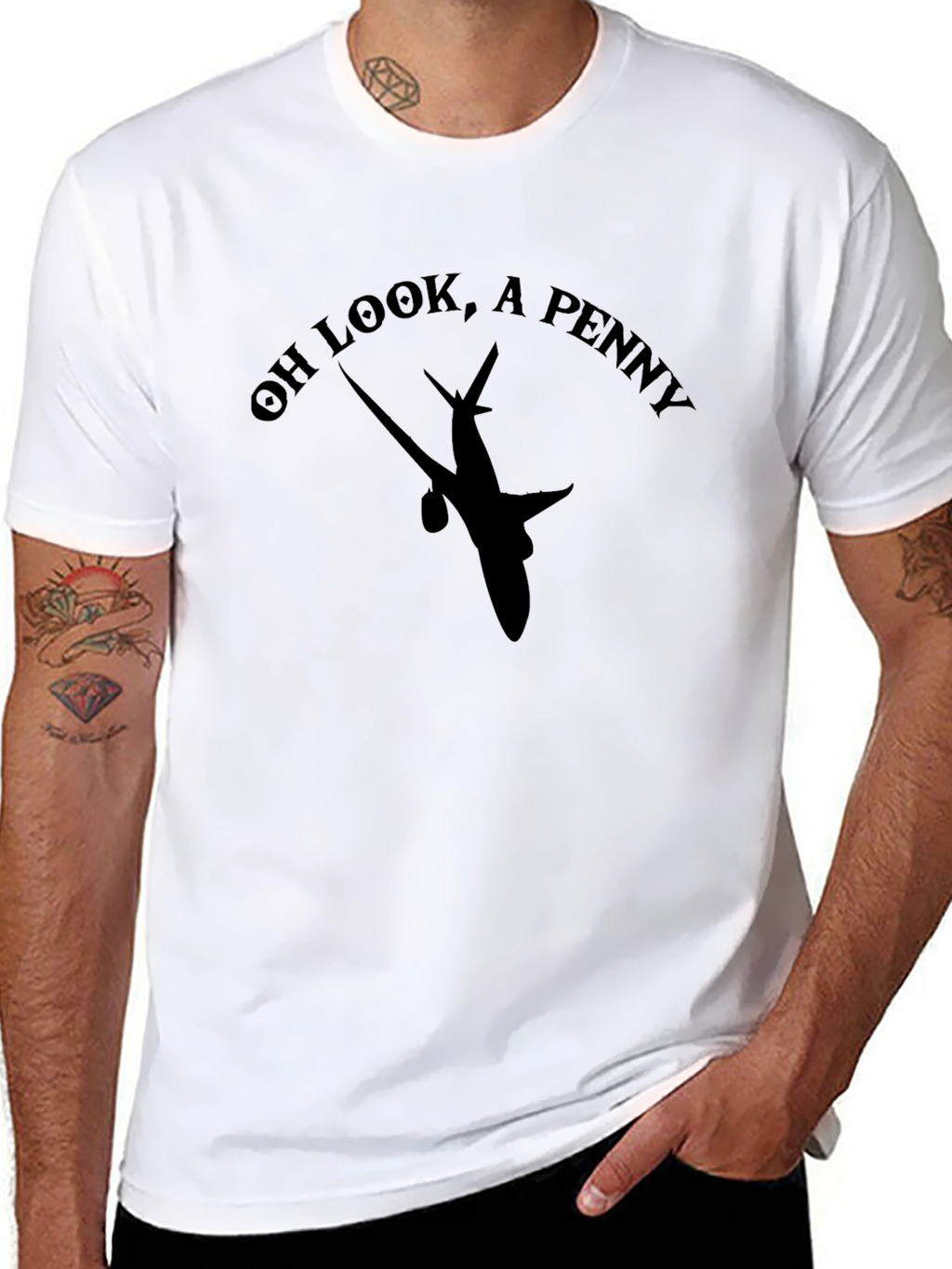Funny Airplane T-Shirt: Oh Look A Penny!