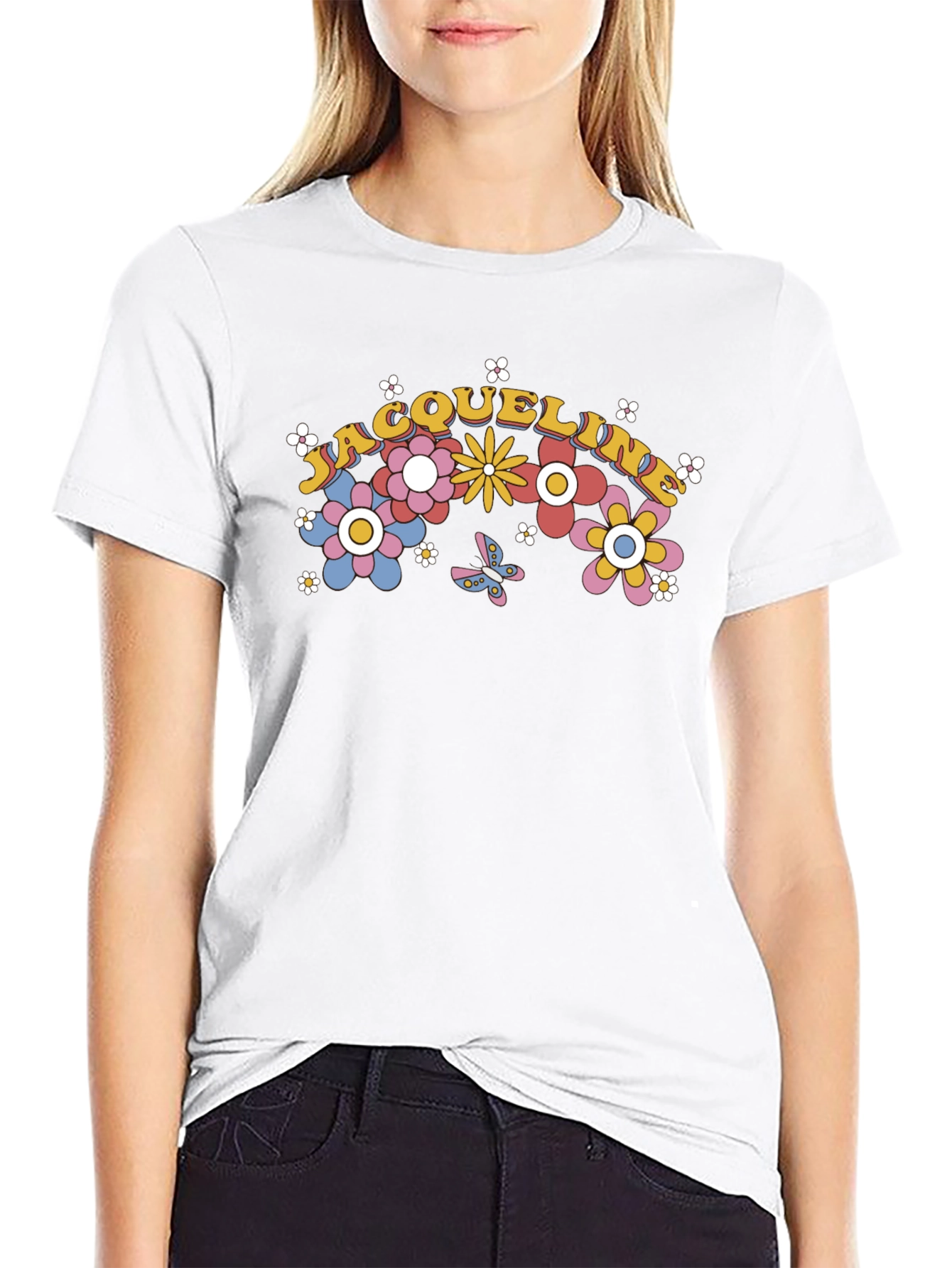 Floral Name T-Shirt - Personalized Gift