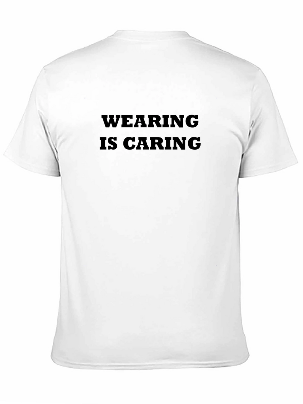 Wearing Is Caring Black Graphic Tee