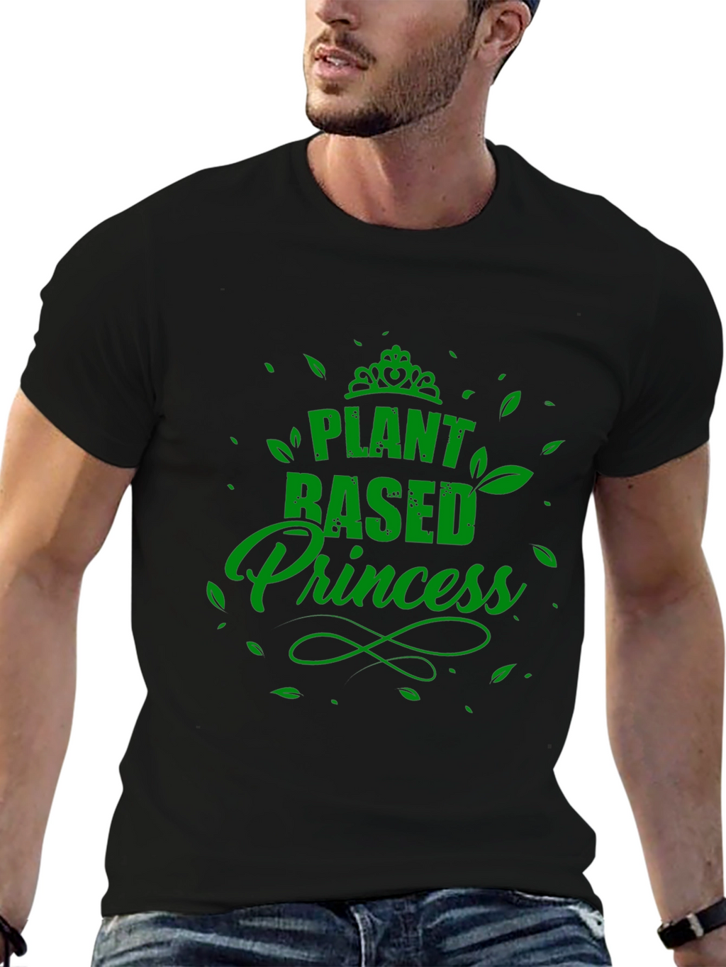 Plant Based Princess Black T-Shirt