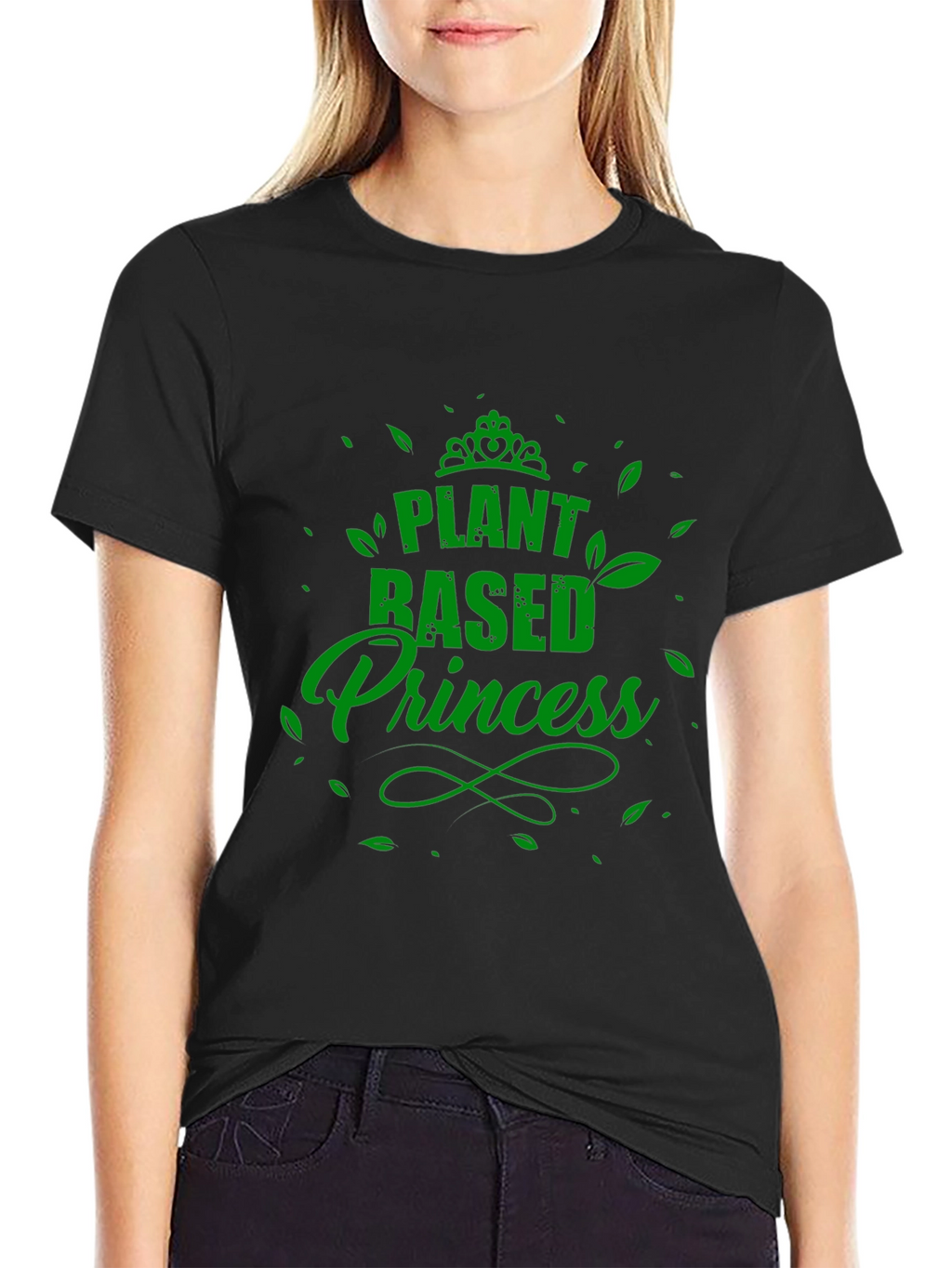 Plant Based Princess Black T-Shirt