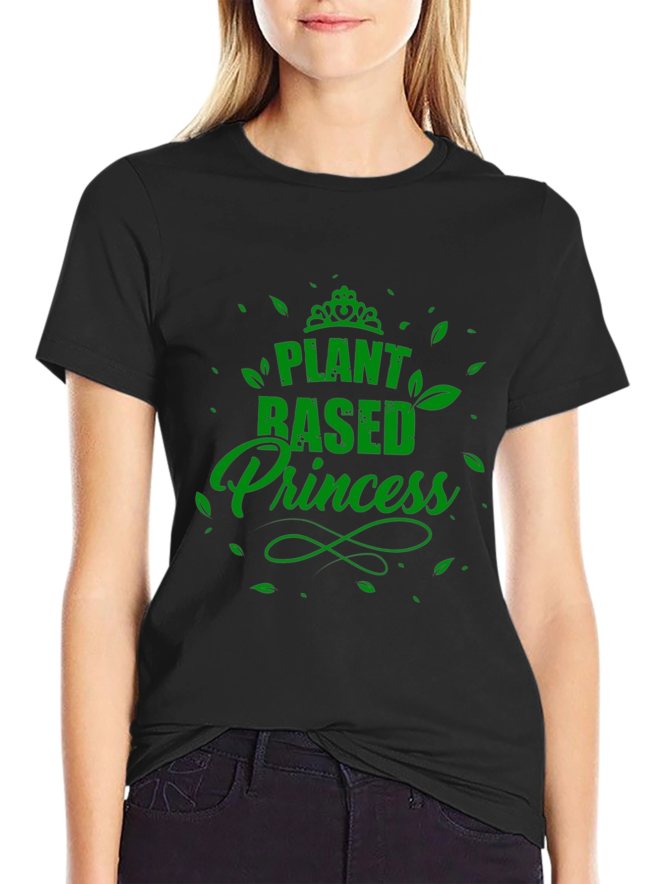 Plant Based Princess Black T-Shirt