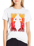 Retro Motorcycle Silhouette Graphic T-Shirt