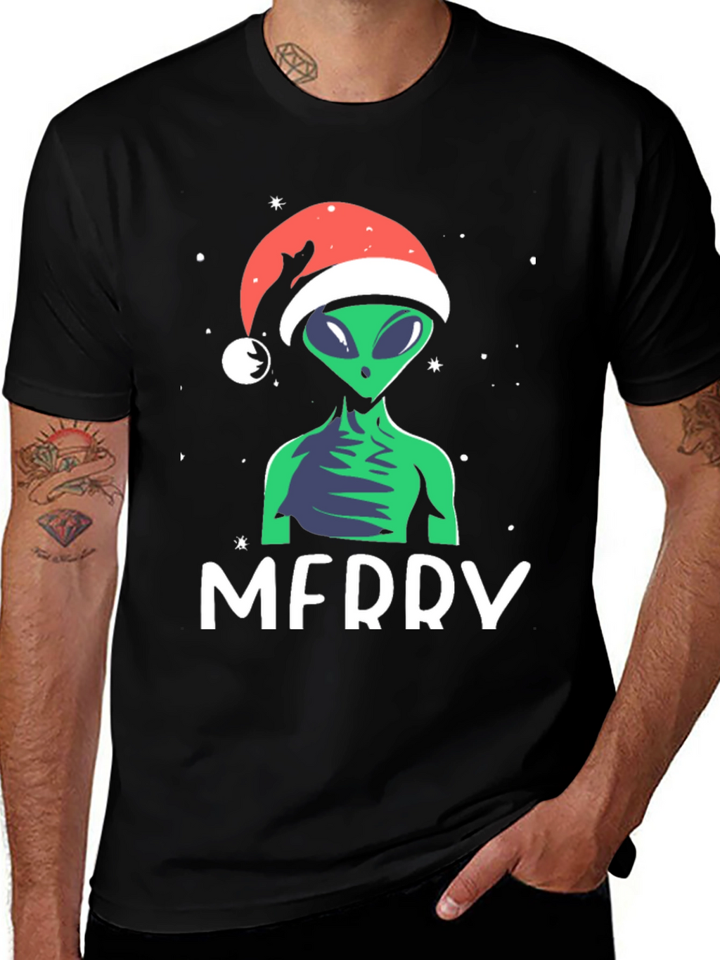 Merry Alien Christmas Holiday T-Shirt