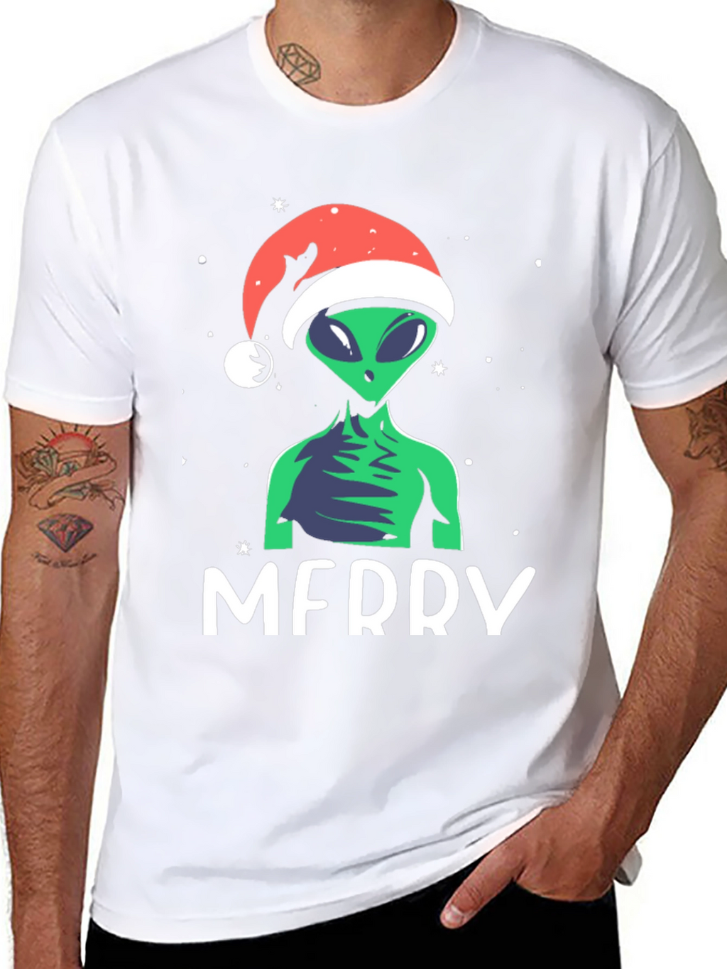 Merry Alien Christmas Holiday T-Shirt