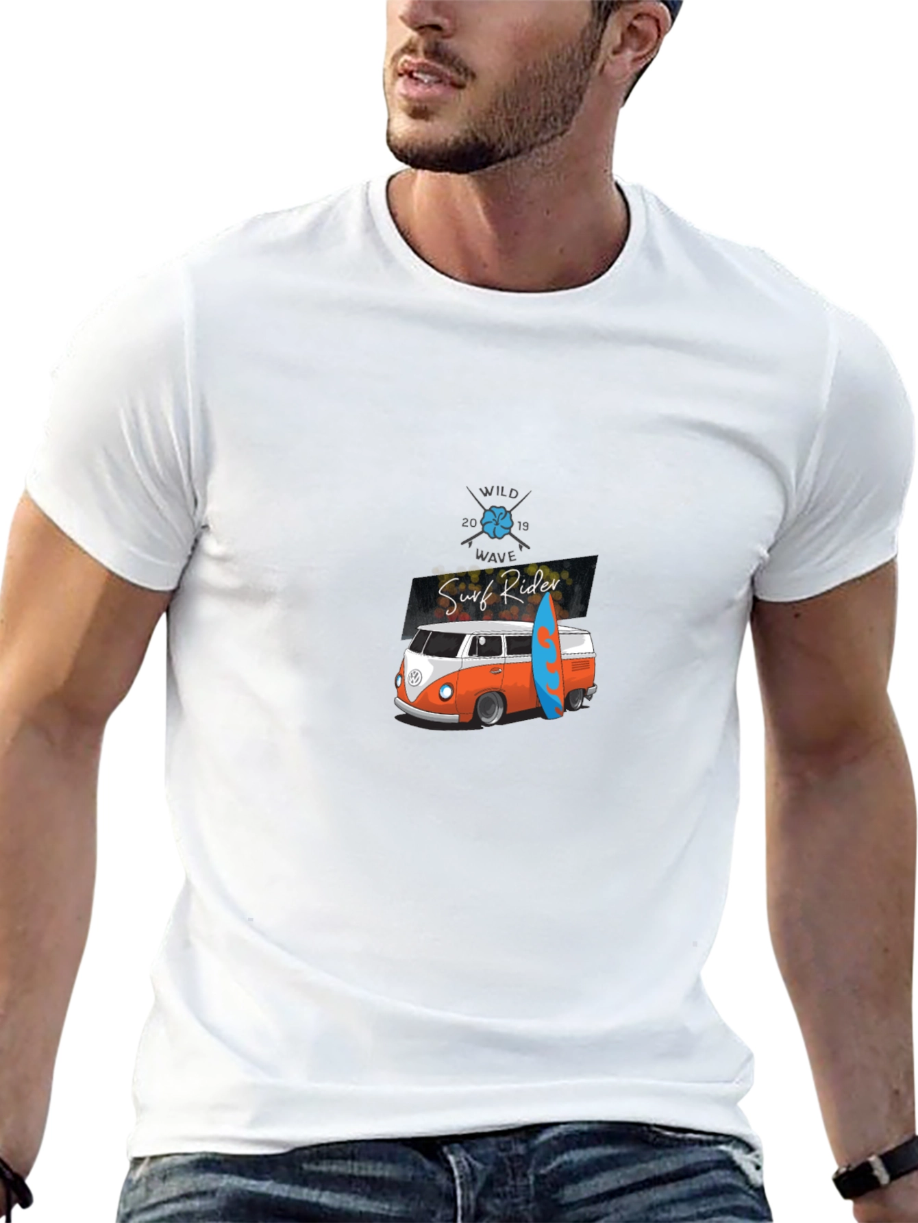 Surf Rider Graphic Tee - Retro Van T-Shirt
