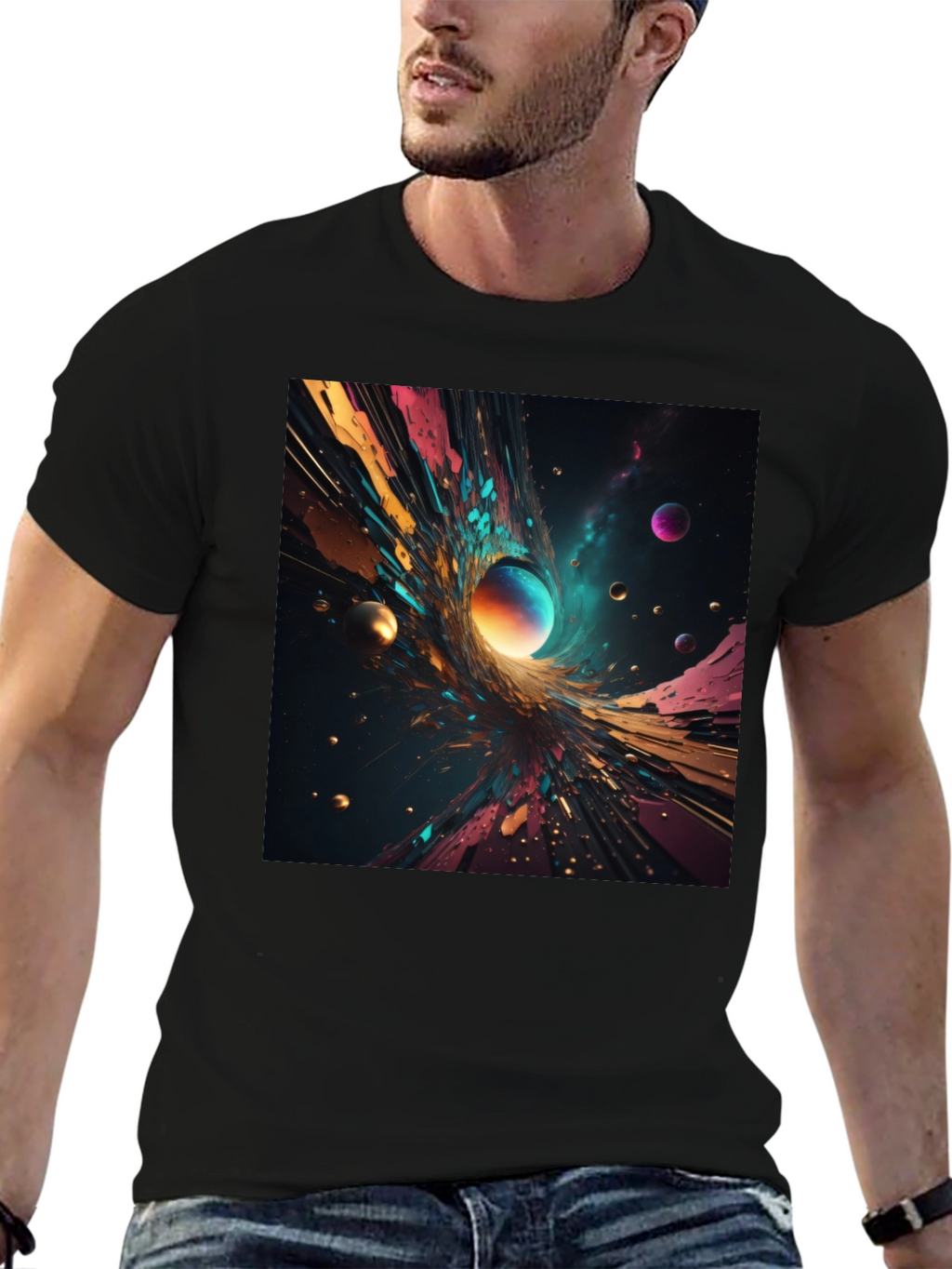 Abstract Universe Graphic T-Shirt