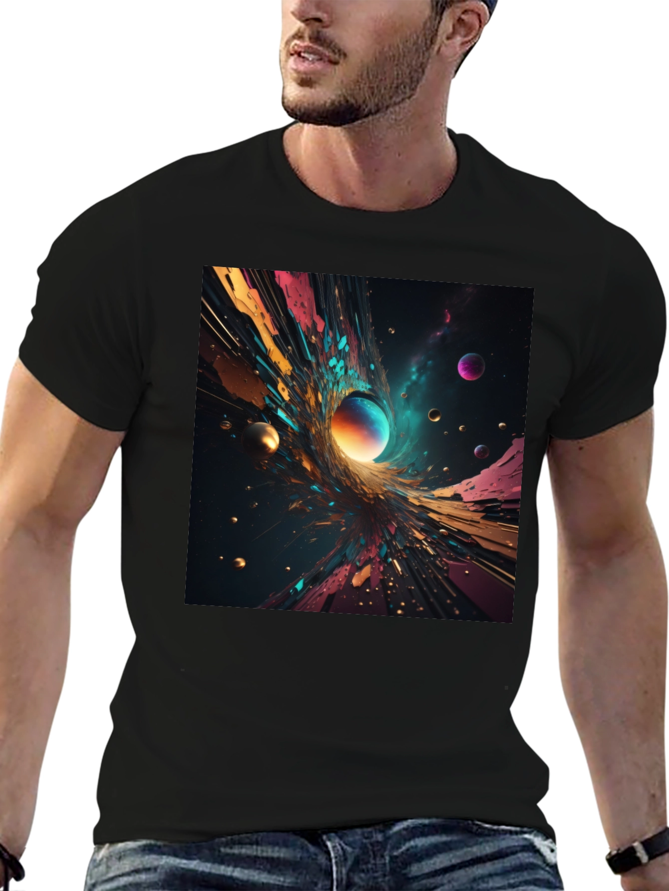 Abstract Universe Graphic T-Shirt