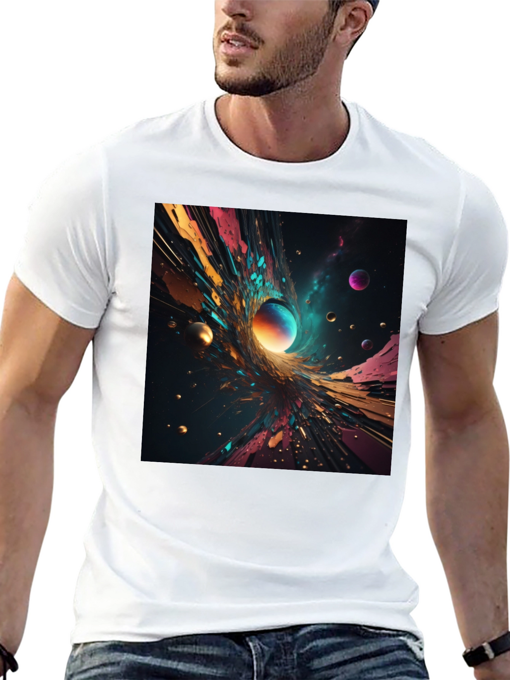 Abstract Universe Graphic T-Shirt