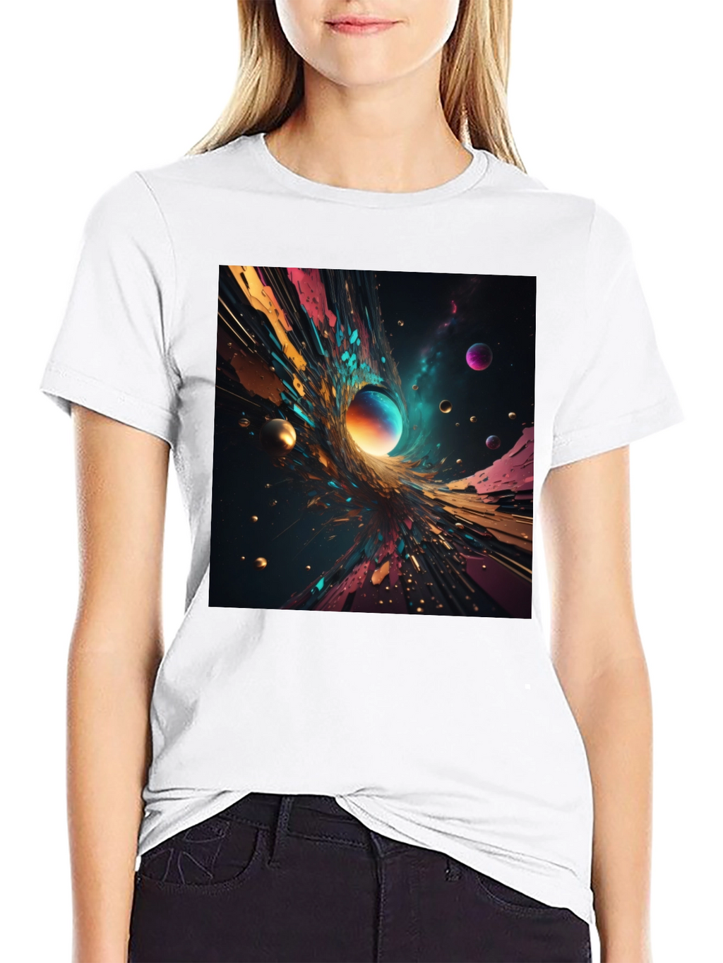 Abstract Universe Graphic T-Shirt