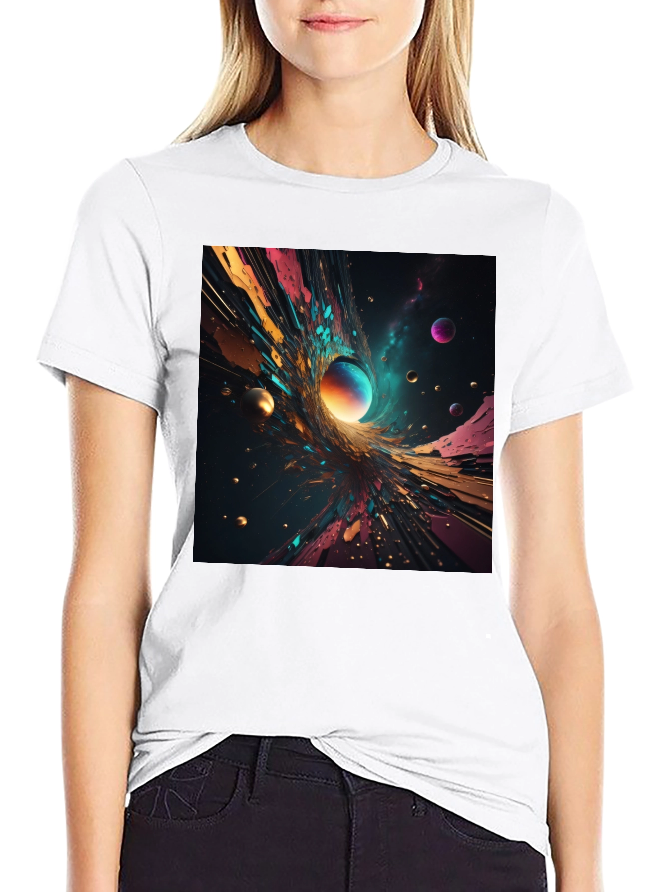 Abstract Universe Graphic T-Shirt