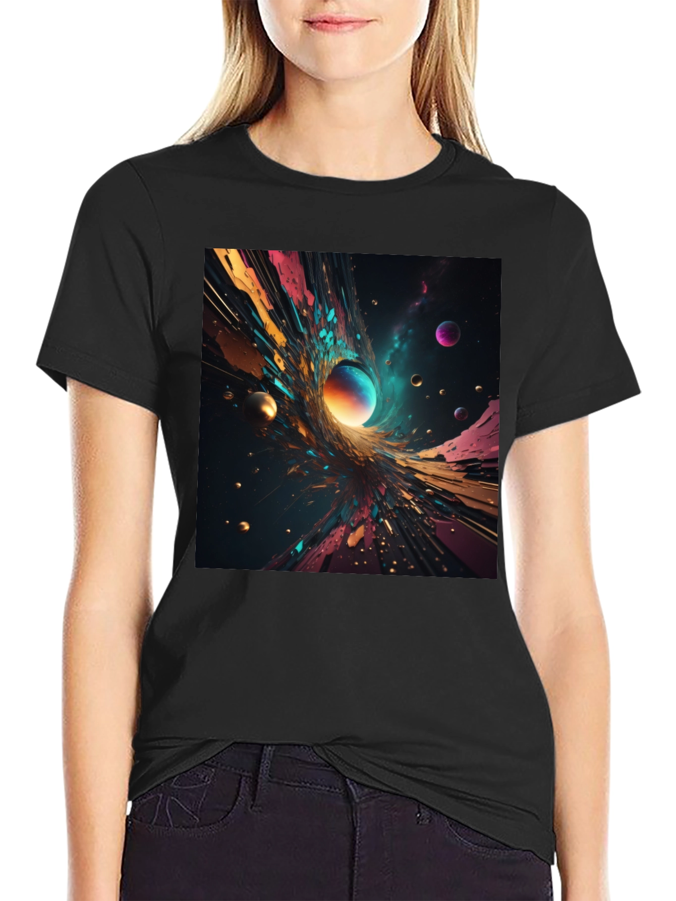 Abstract Universe Graphic T-Shirt