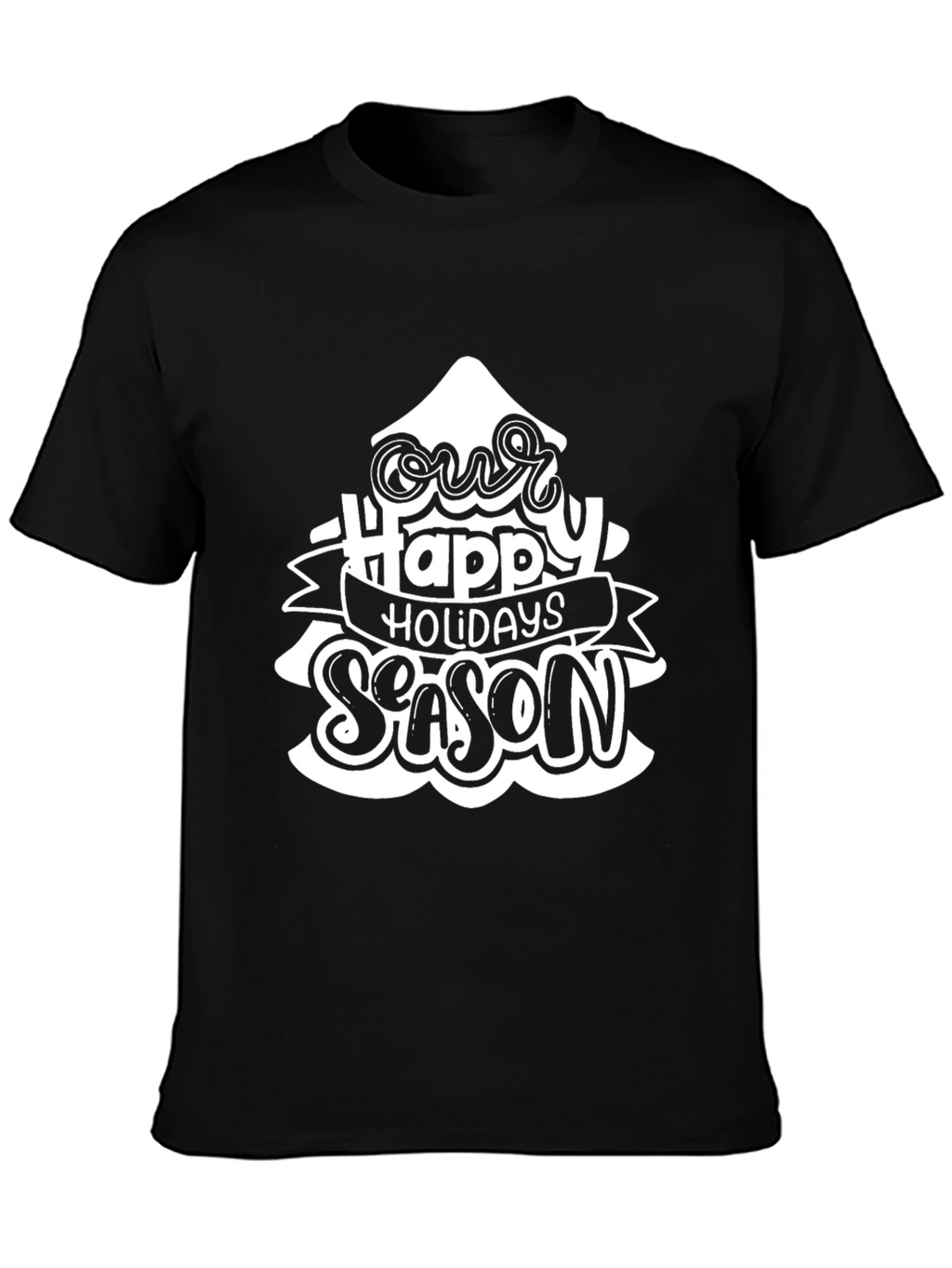 Holiday Season Graphic Tee - Black