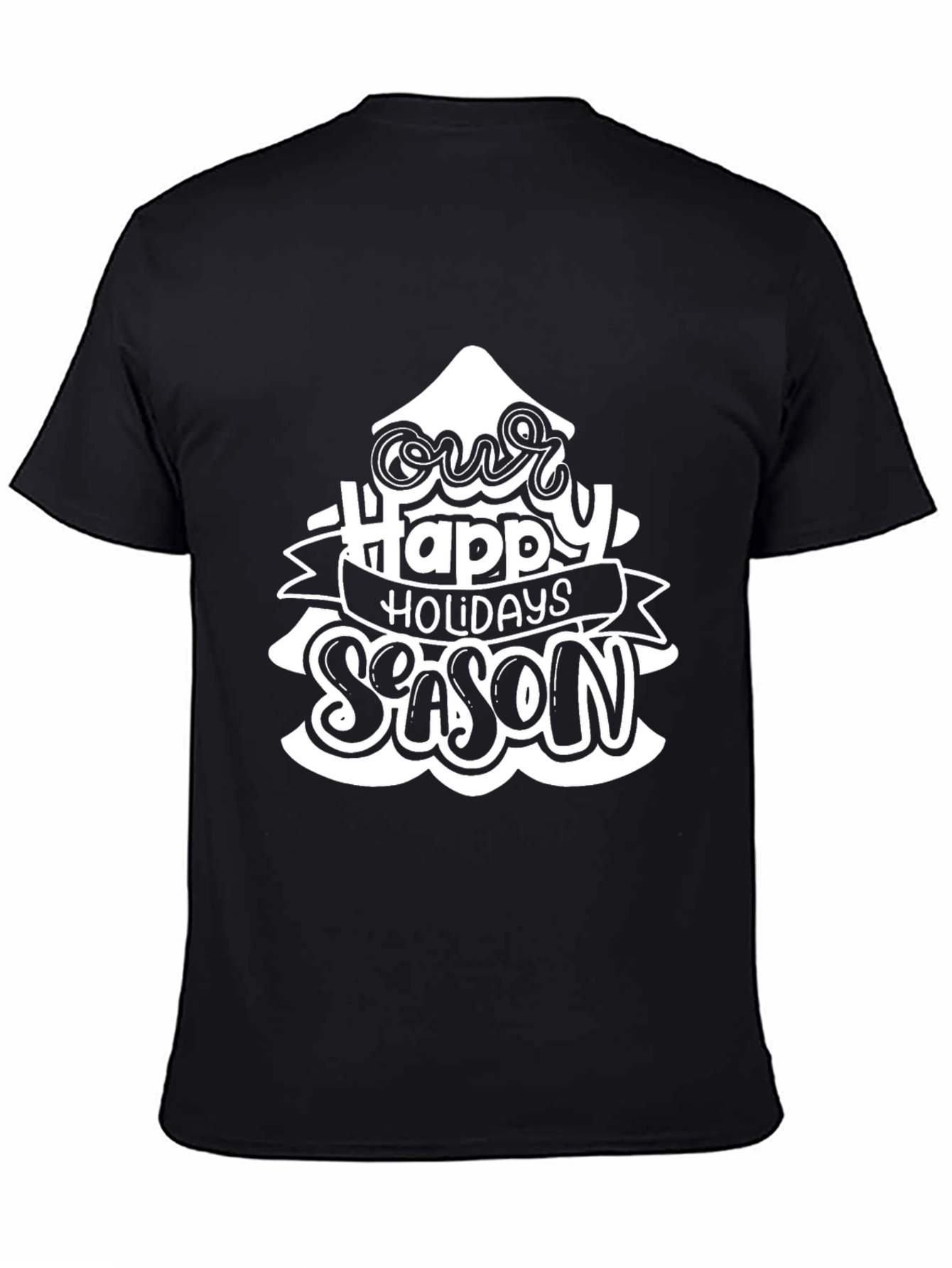 Holiday Season Graphic Tee - Black