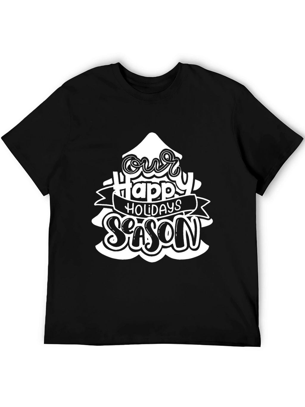 Holiday Season Graphic Tee - Black