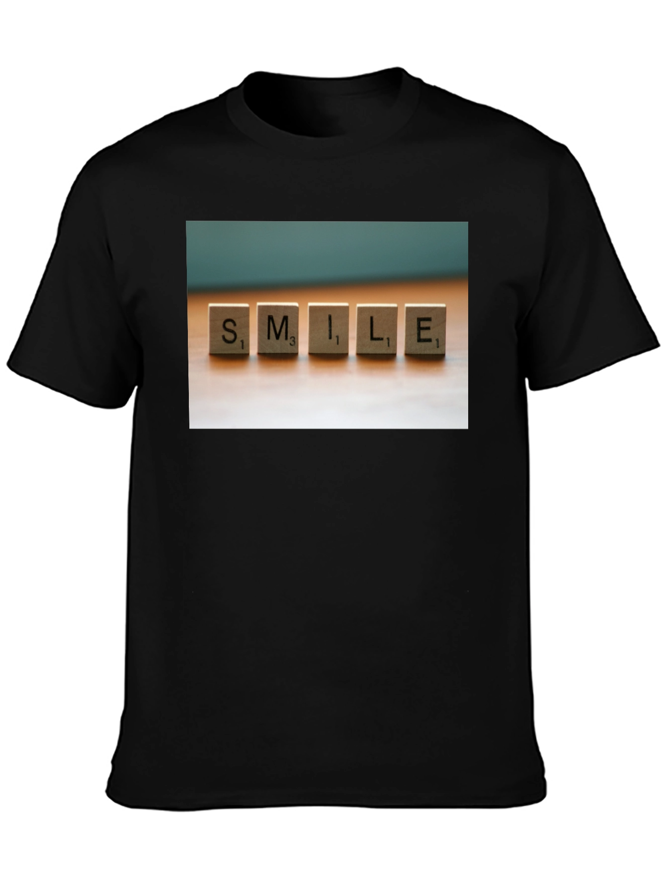 Smile Scrabble Tile Graphic T-Shirt