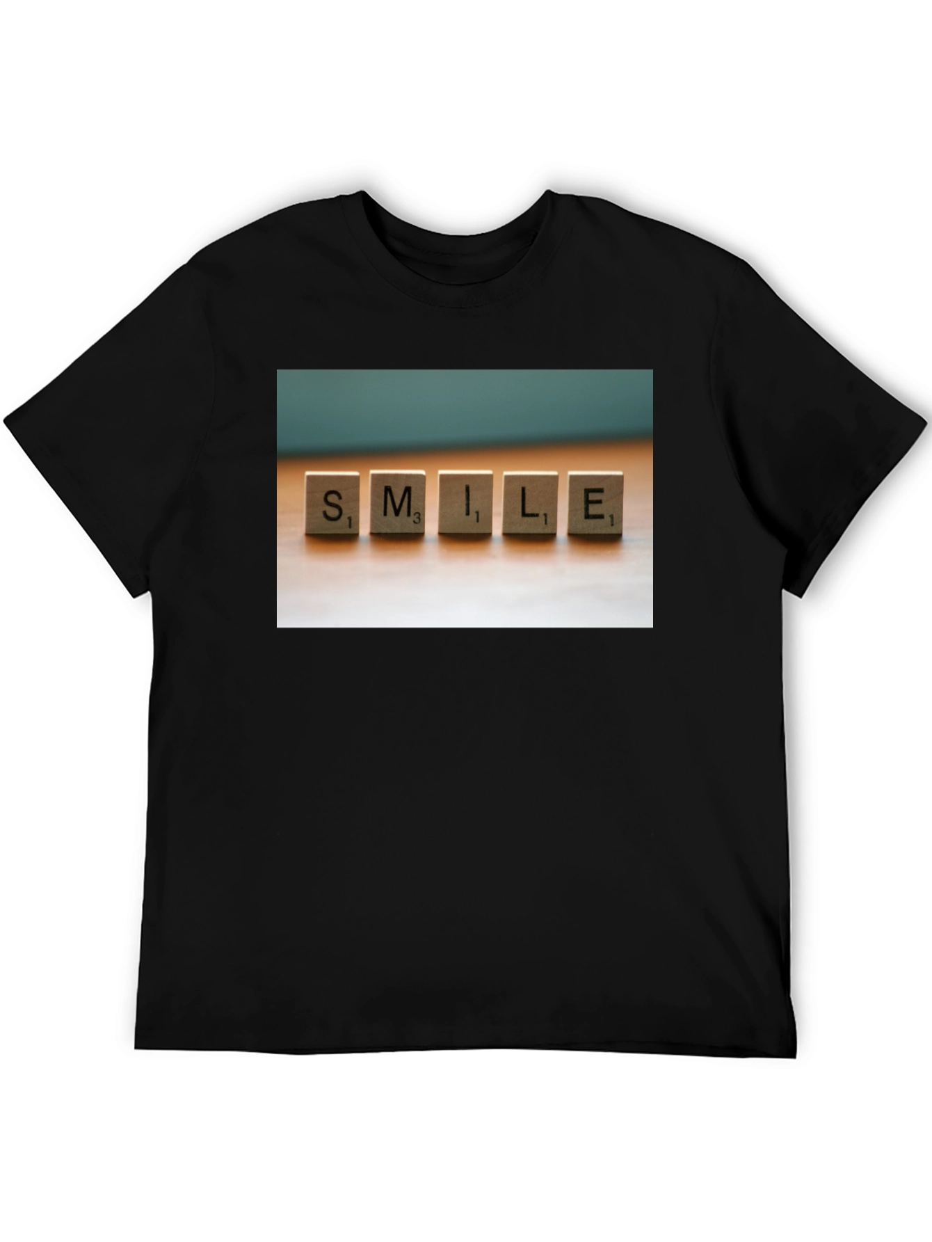 Smile Scrabble Tile Graphic T-Shirt