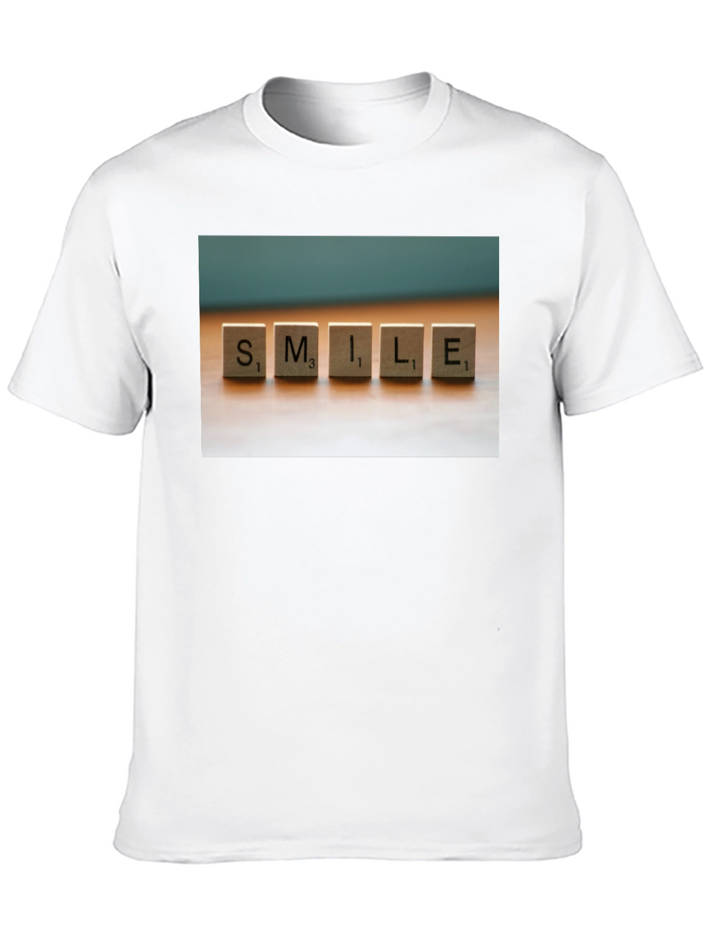 Smile Scrabble Tile Graphic T-Shirt