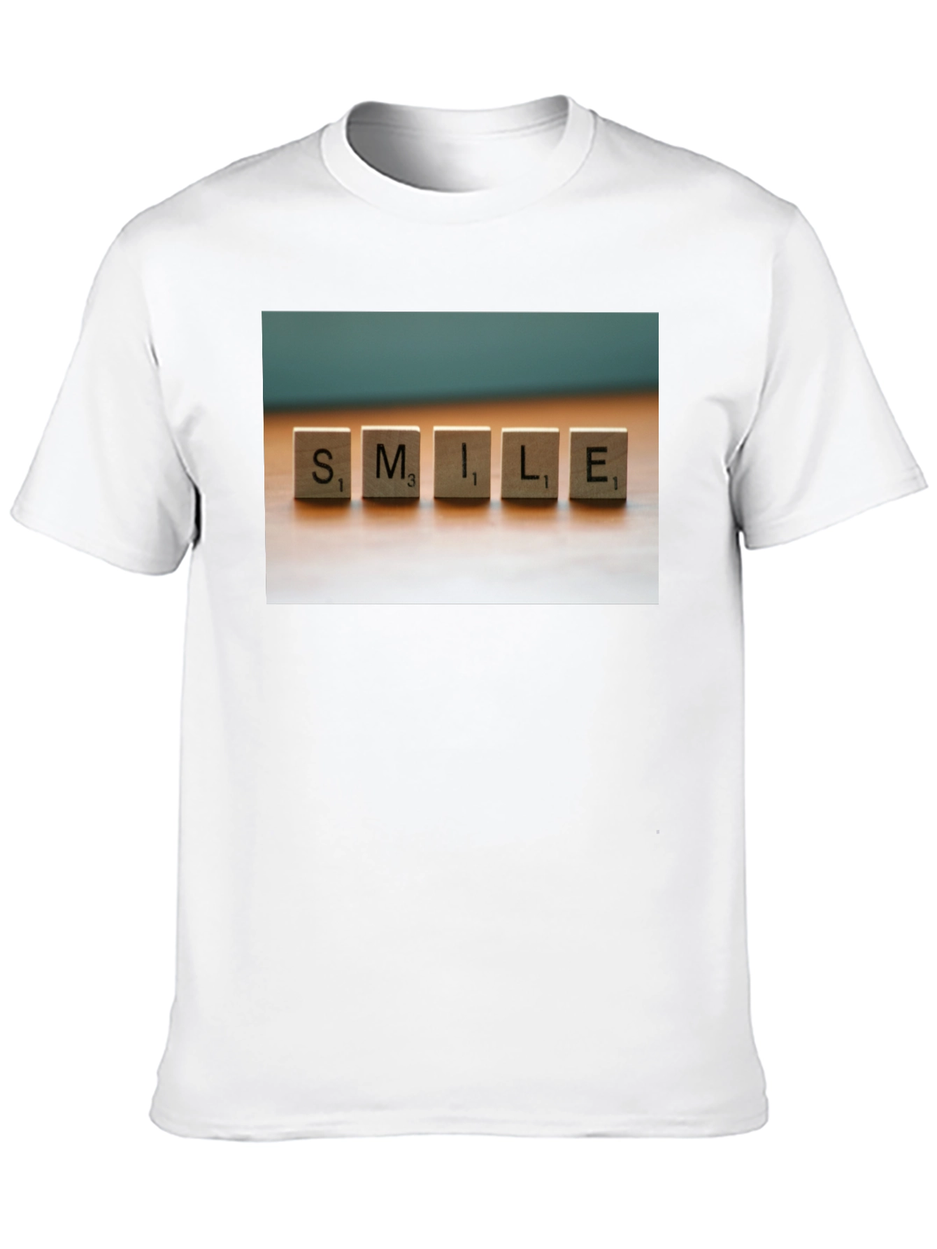 Smile Scrabble Tile Graphic T-Shirt