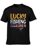 Lucky Fishing Fishermen Graphic T-Shirt