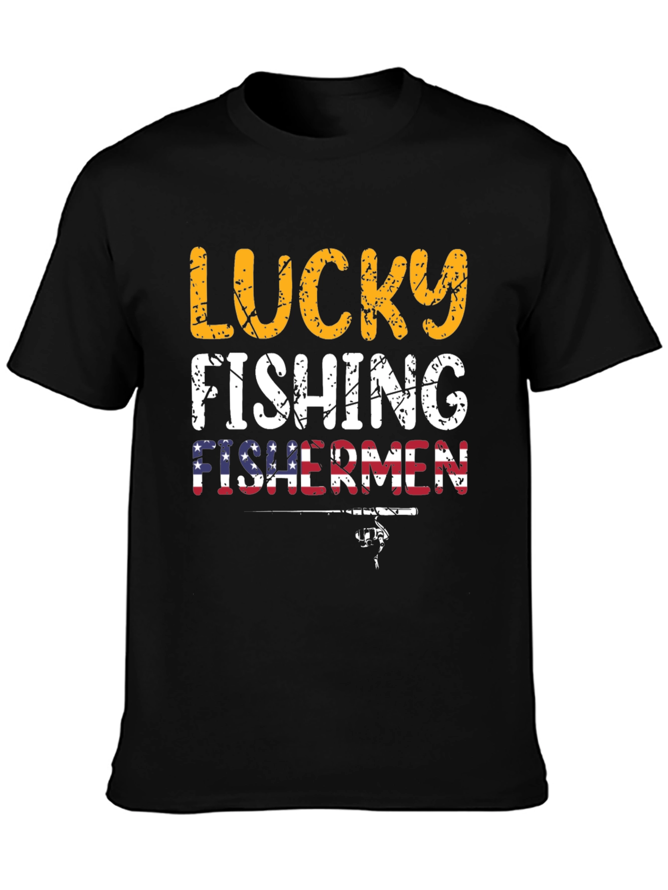 Lucky Fishing Fishermen Graphic T-Shirt