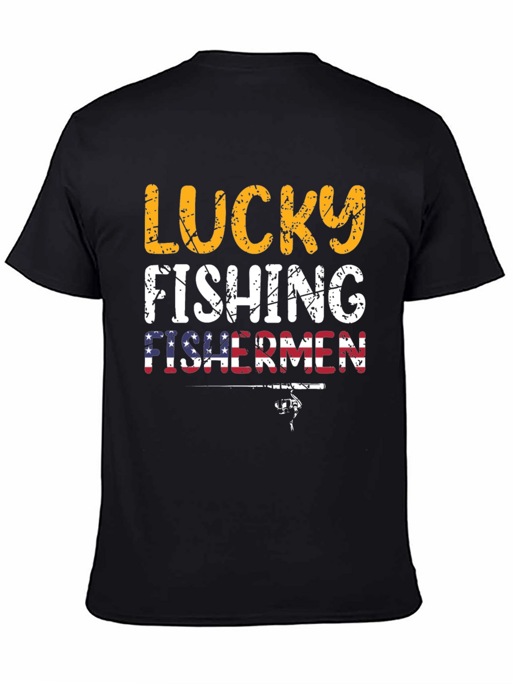 Lucky Fishing Fishermen Graphic T-Shirt