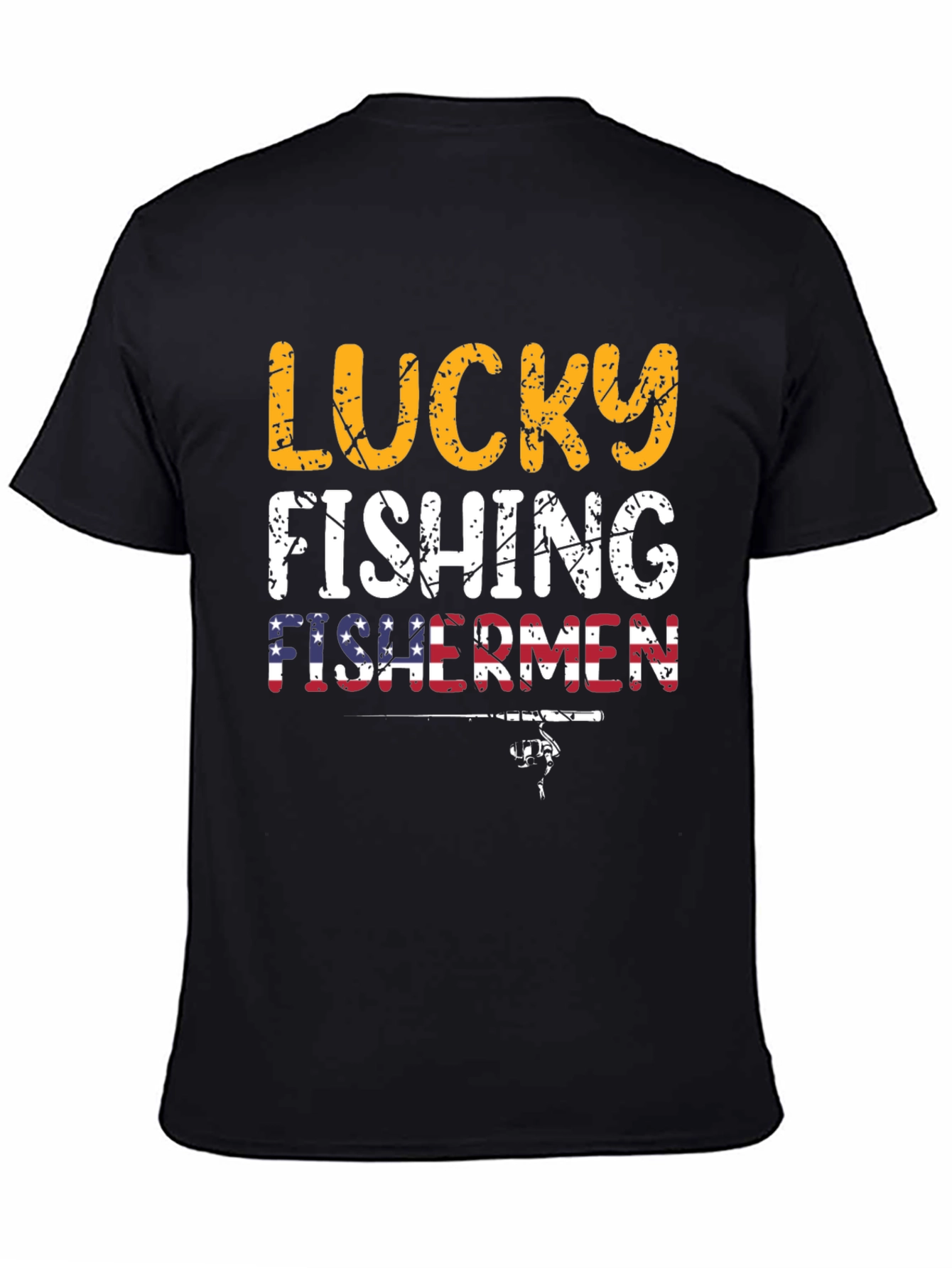 Lucky Fishing Fishermen Graphic T-Shirt