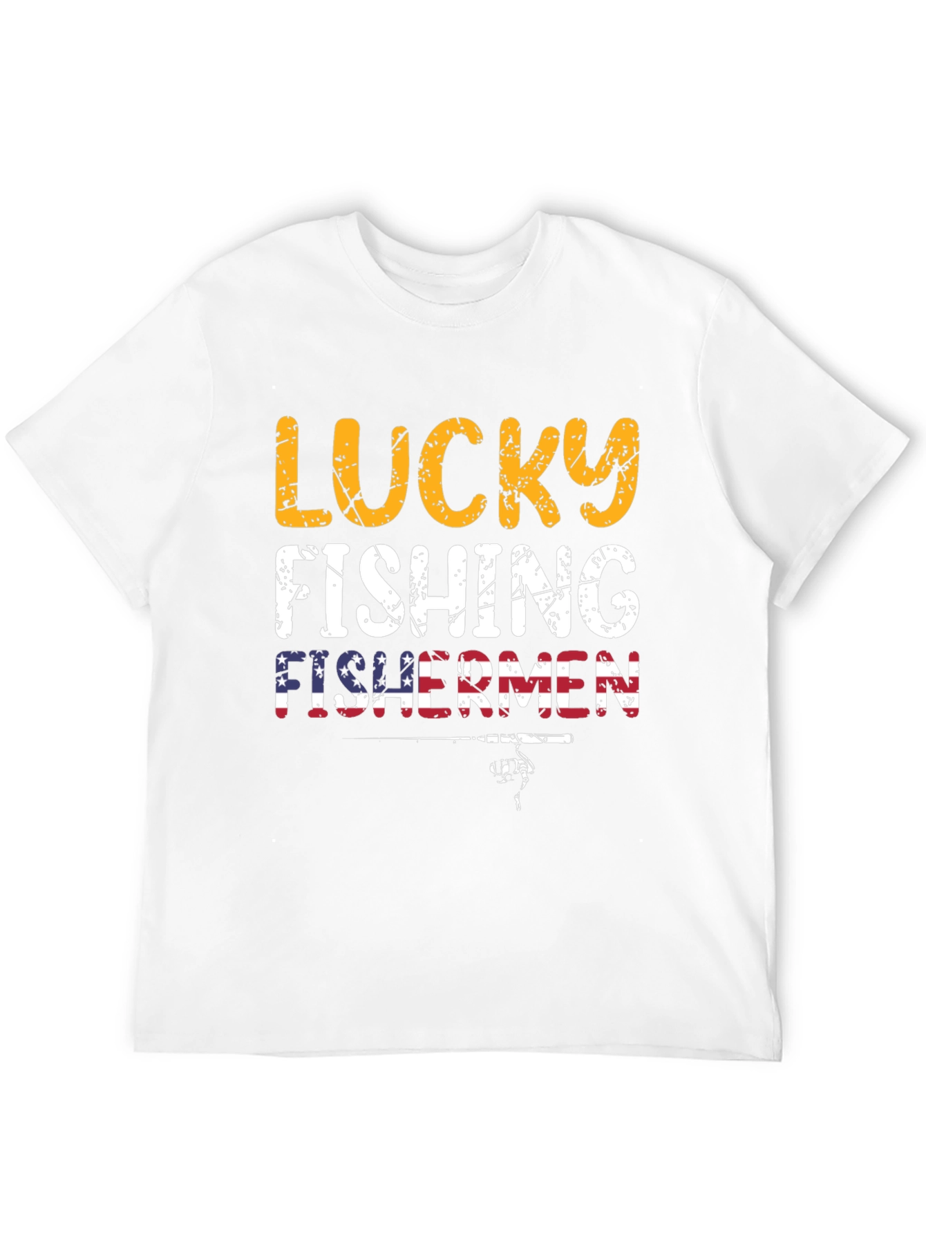 Lucky Fishing Fishermen Graphic T-Shirt