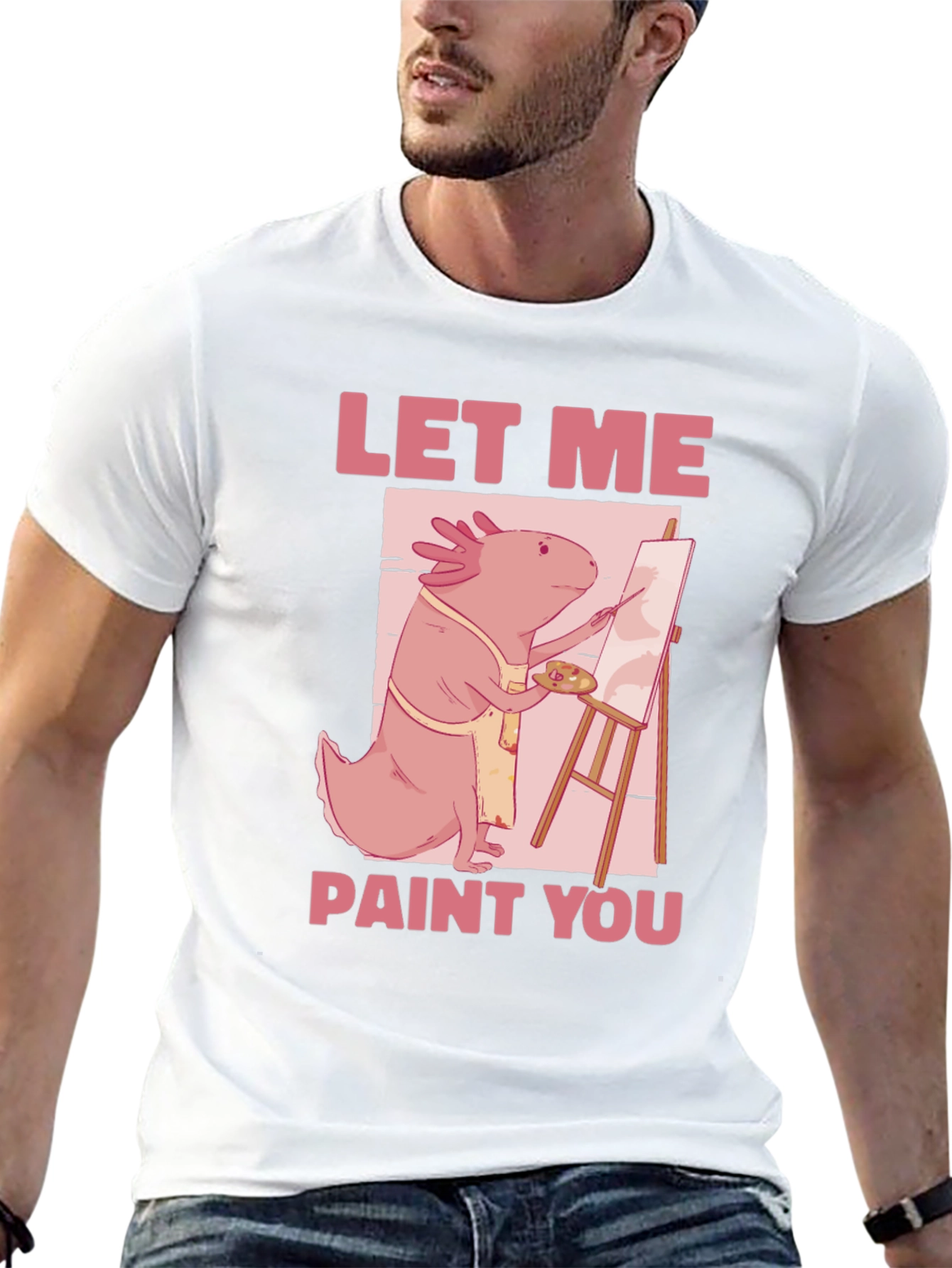 Axolotl Artist Graphic Tee - Let Me Paint You