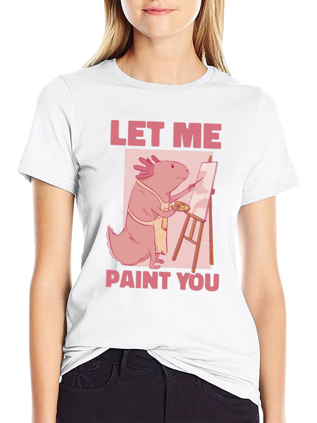 Axolotl Artist Graphic Tee - Let Me Paint You