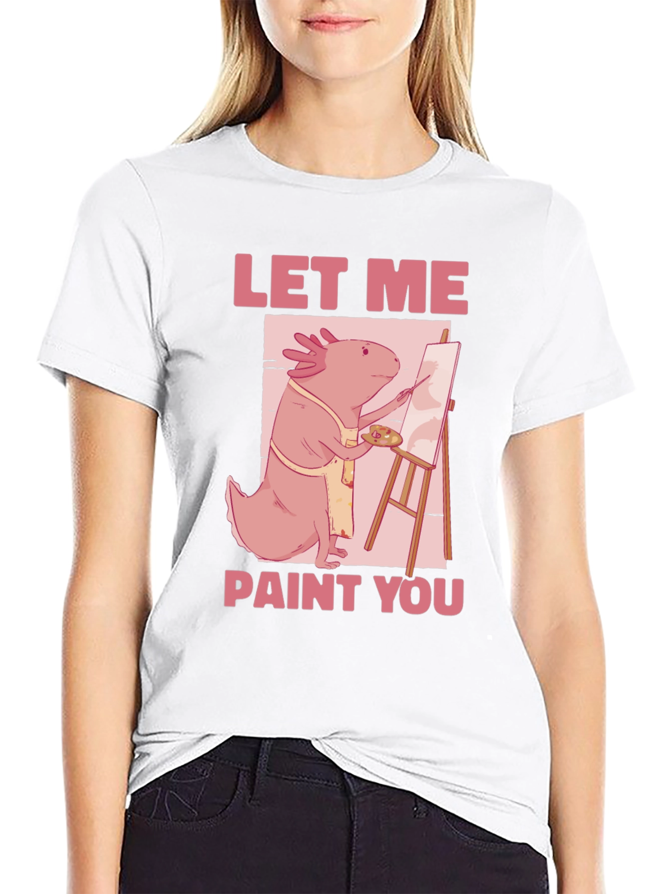 Axolotl Artist Graphic Tee - Let Me Paint You
