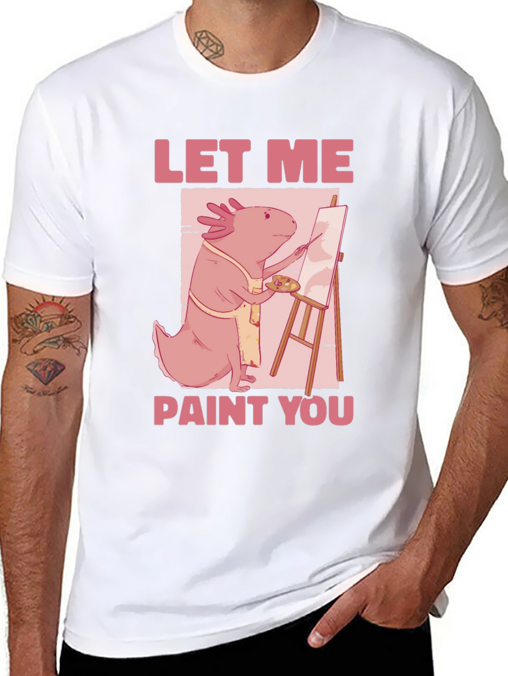 Axolotl Artist Graphic Tee - Let Me Paint You