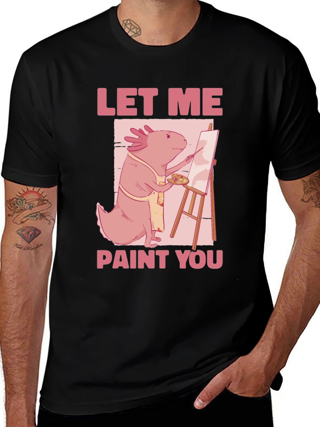 Axolotl Artist Graphic Tee - Let Me Paint You
