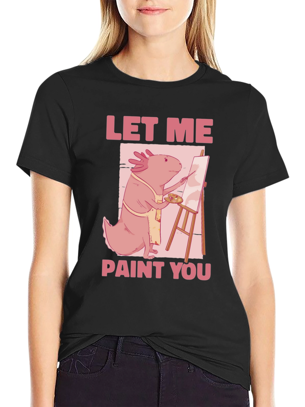 Axolotl Artist Graphic Tee - Let Me Paint You