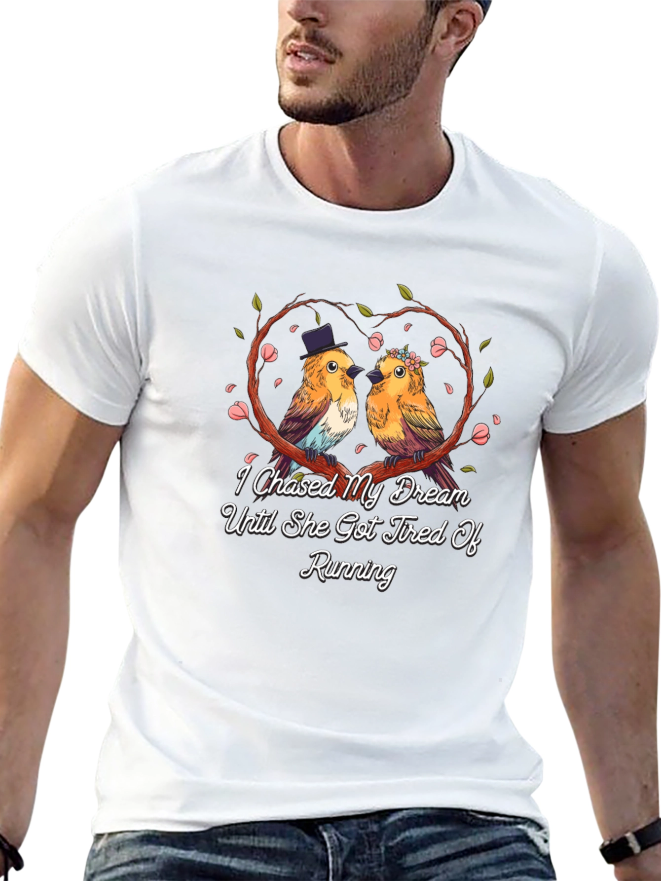 I Chased My Dream Bird Couple Graphic Tee