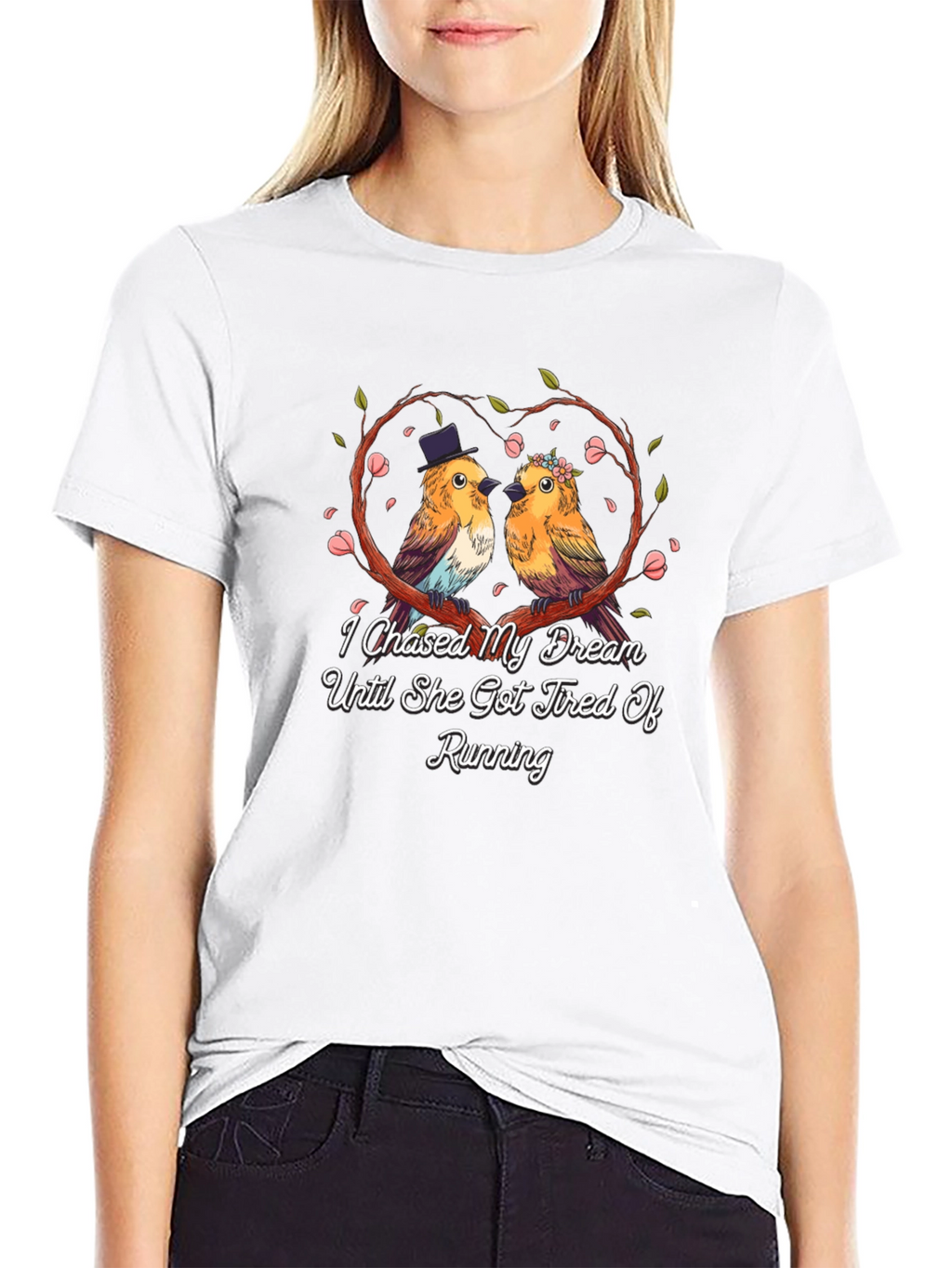 I Chased My Dream Bird Couple Graphic Tee