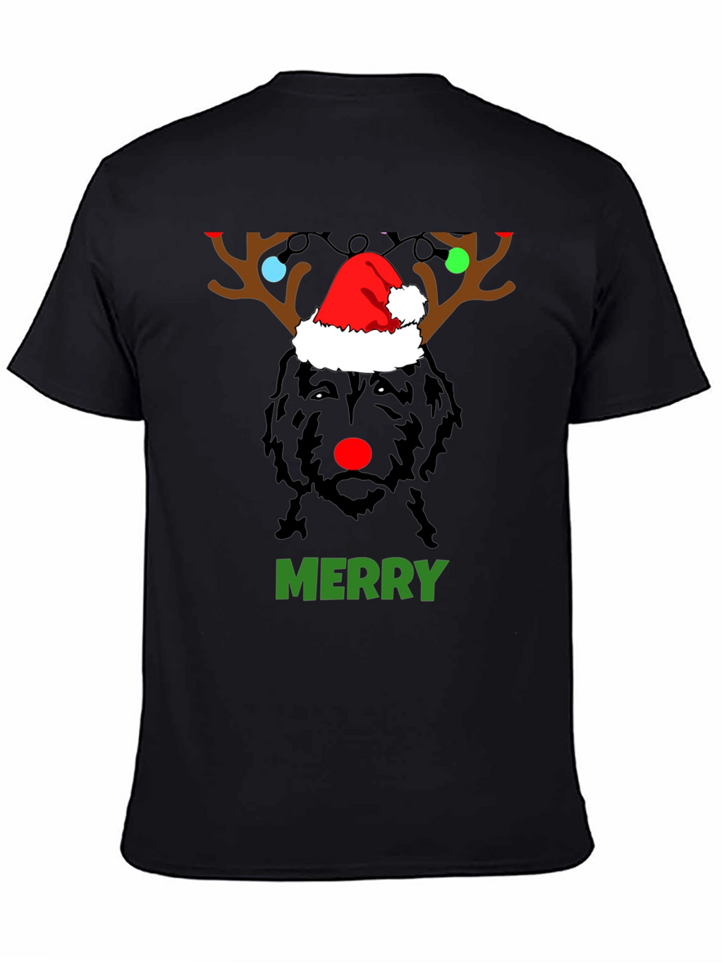 Festive Dog Reindeer Christmas T-Shirt