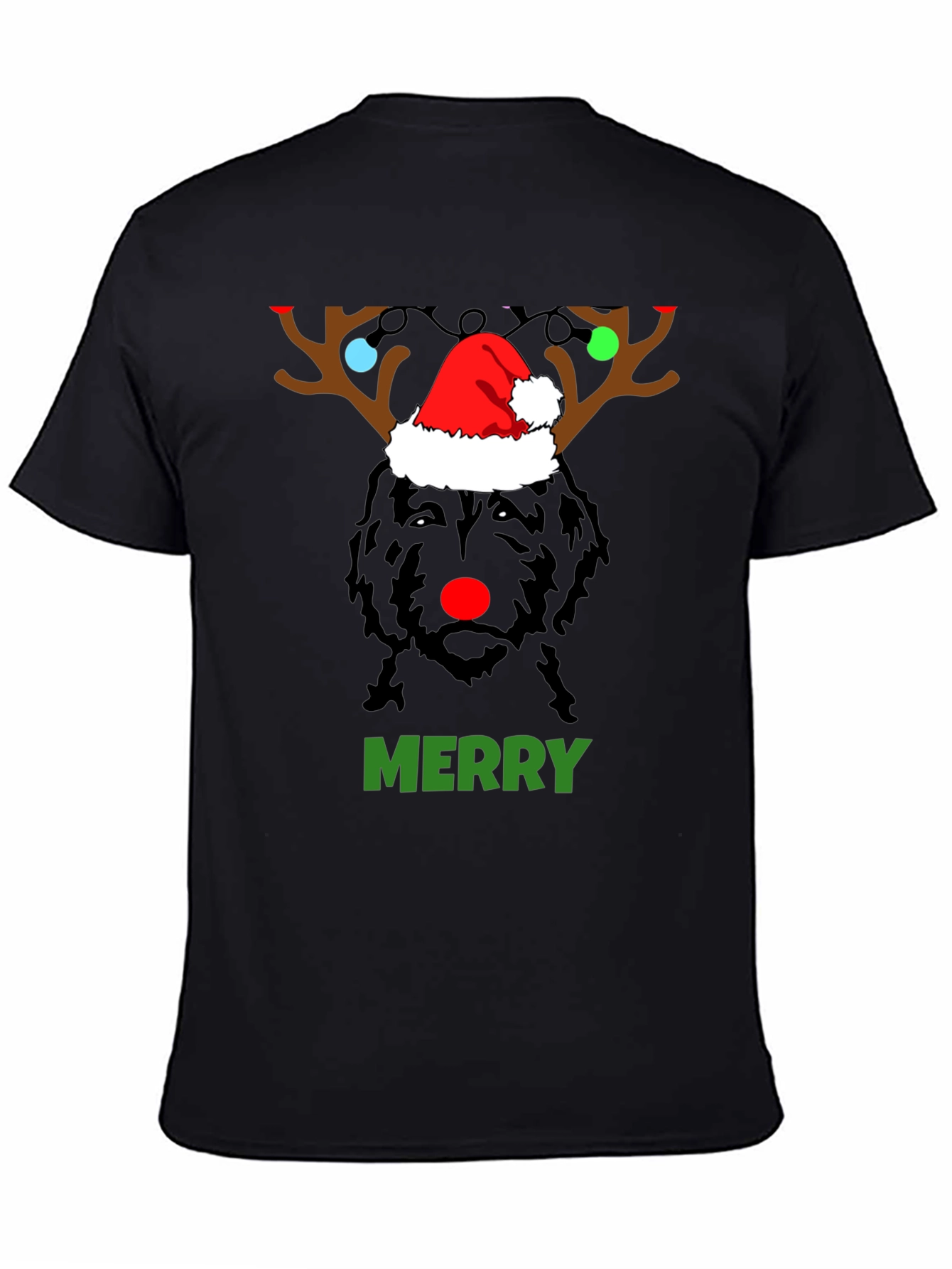 Festive Dog Reindeer Christmas T-Shirt