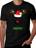 Festive Dog Reindeer Christmas T-Shirt