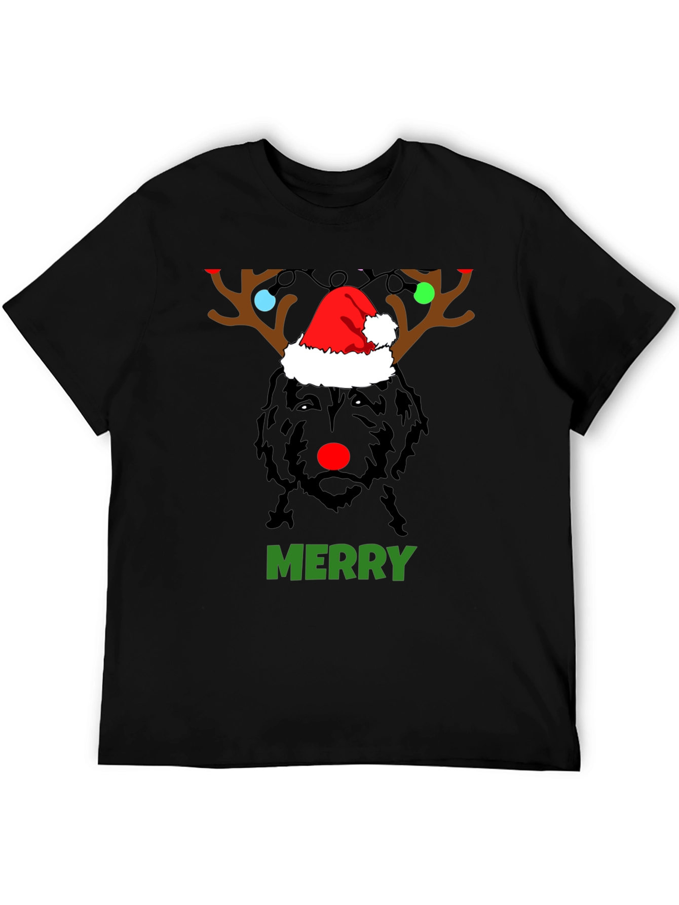 Festive Dog Reindeer Christmas T-Shirt