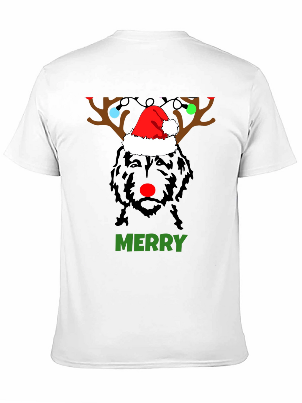 Festive Dog Reindeer Christmas T-Shirt