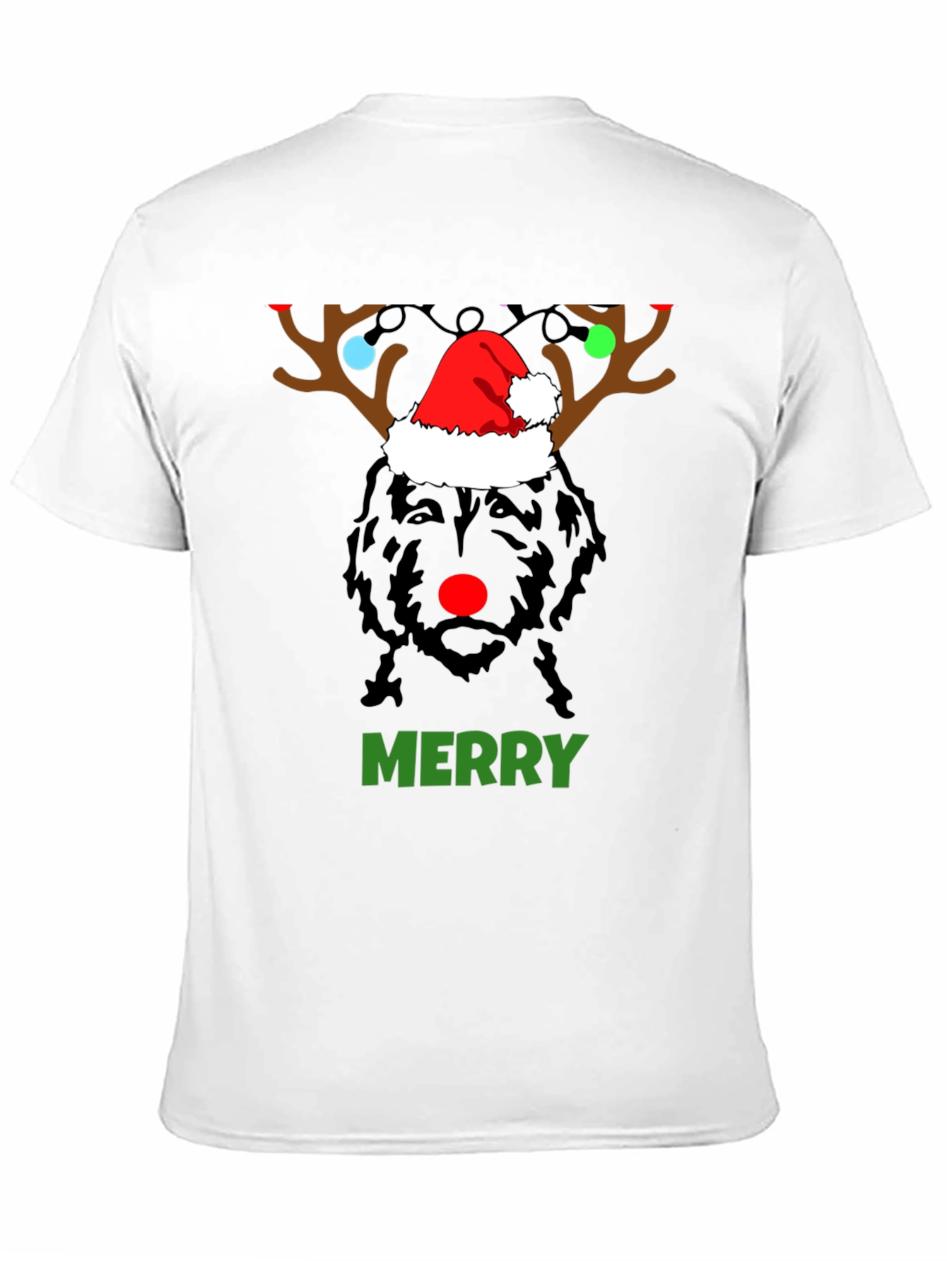 Festive Dog Reindeer Christmas T-Shirt
